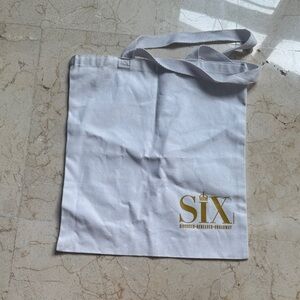 SIX Broadway White Tote Bag